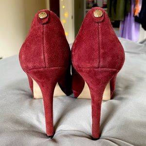 MICHAEL KORS Burgundy Felt Heels W8.5
